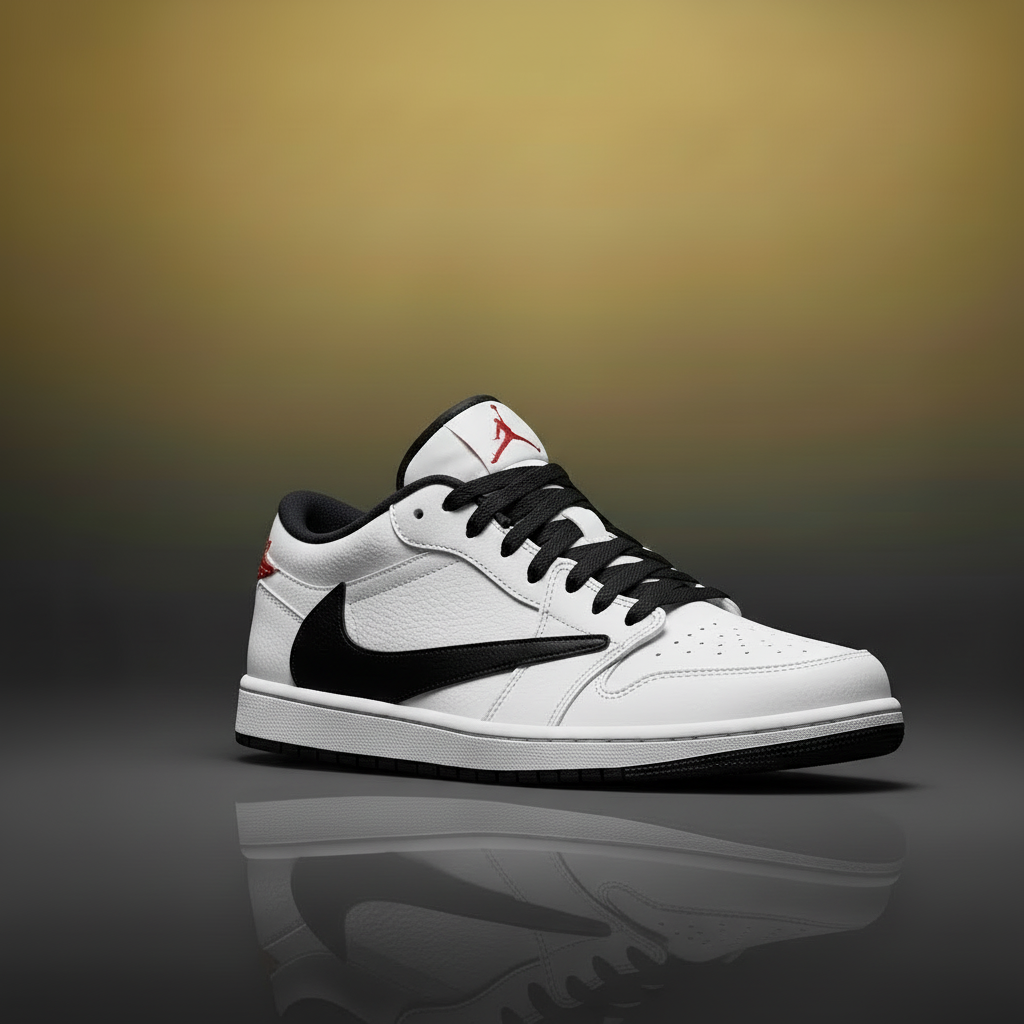 Air Jordan 1 Low White Black Red Collection Hero