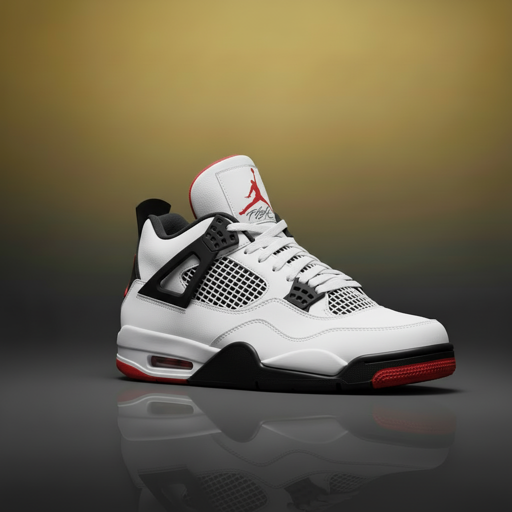 Air Jordan 4 White Black Red Collection Hero