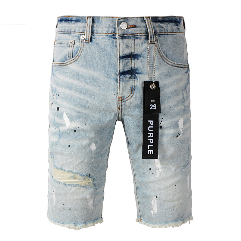 Purple Brand Relaxed Fit Denim Shorts