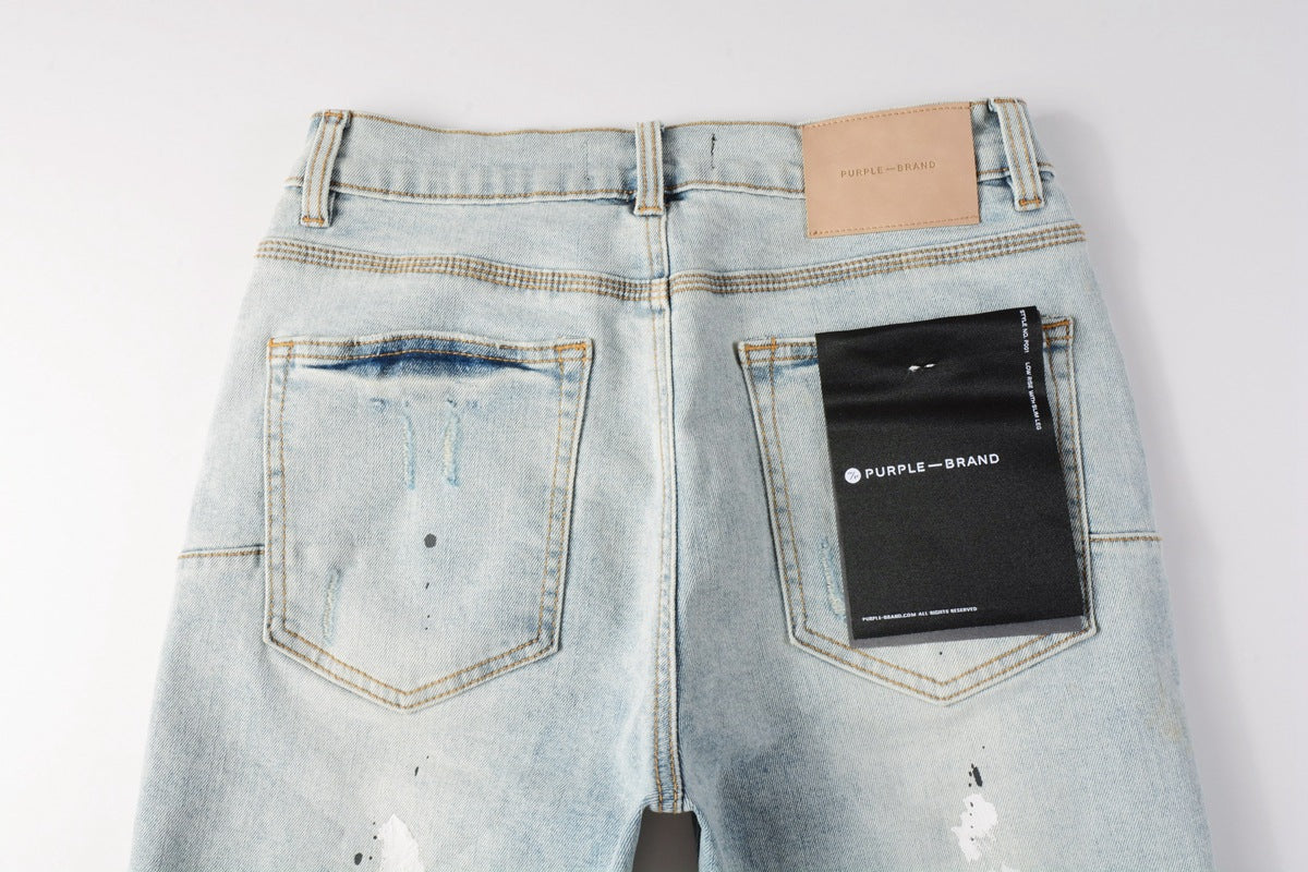 Purple Brand Relaxed Fit Denim Shorts