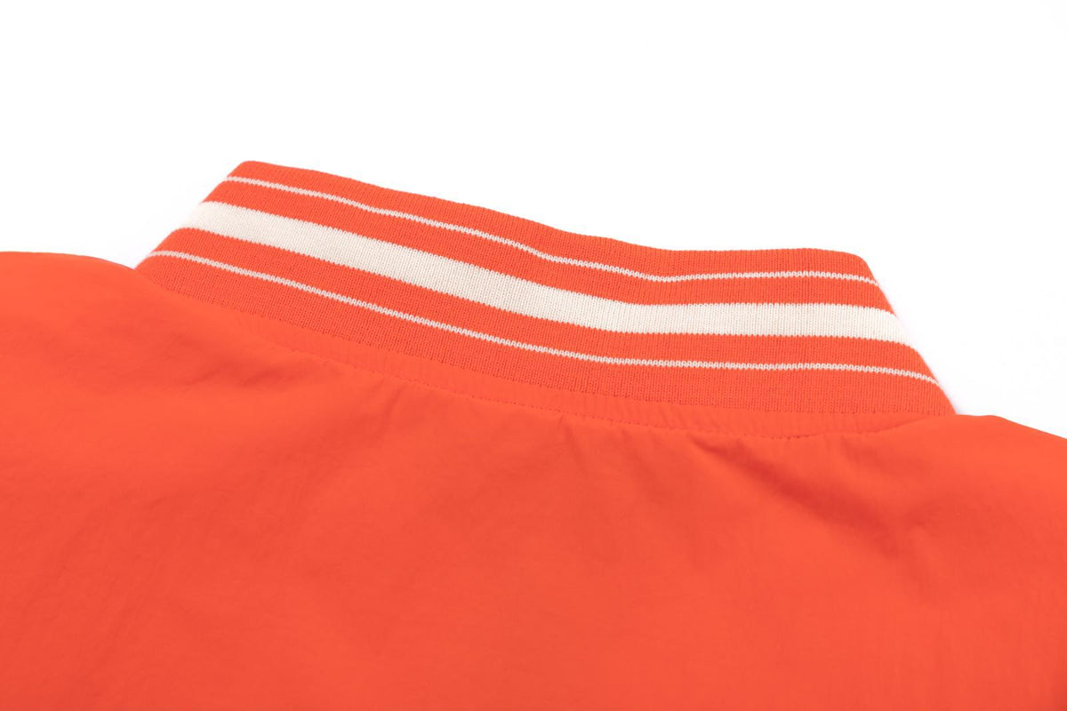 AMIRI Logo-Appliquéd Padded Shell Bomber Jacket – Orange & Black