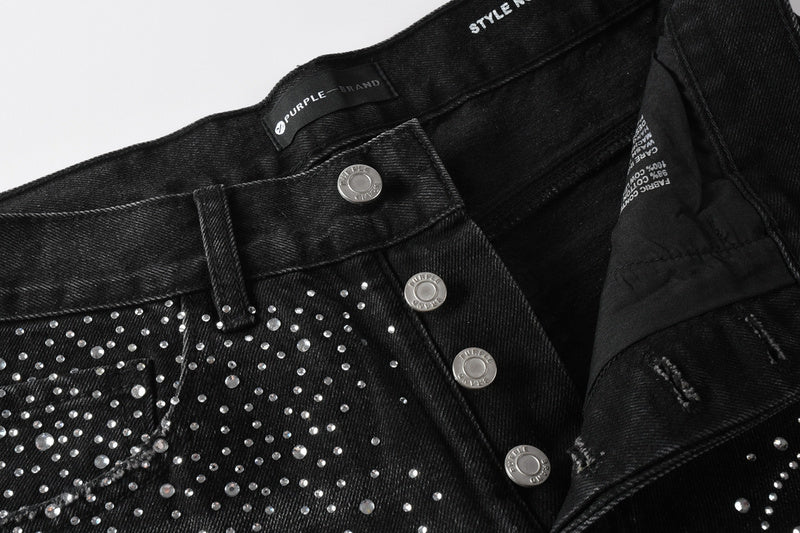 Purple Brand Crystal Diamond Skinny Jeans #9125