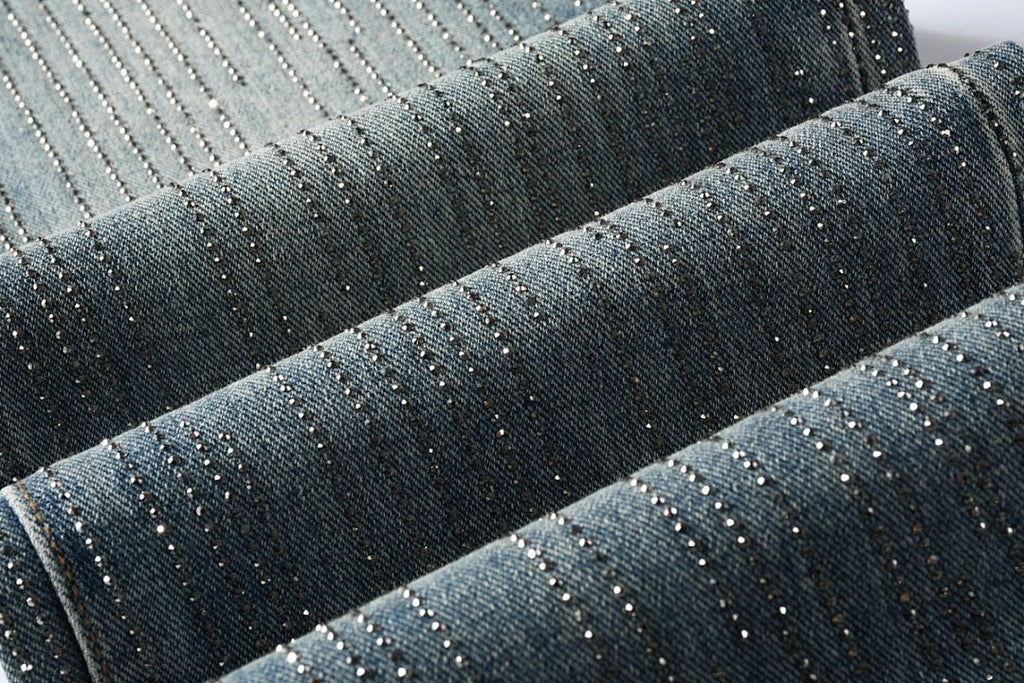 Purple Brand Skinny Jeans #9140 – Destroyed Crystal Diamond Denim