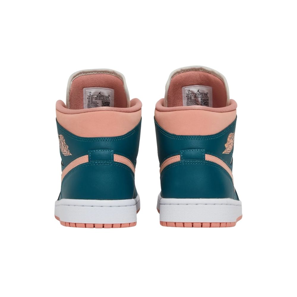 Air Jordan 1 Mid Dark Teal Green Pink