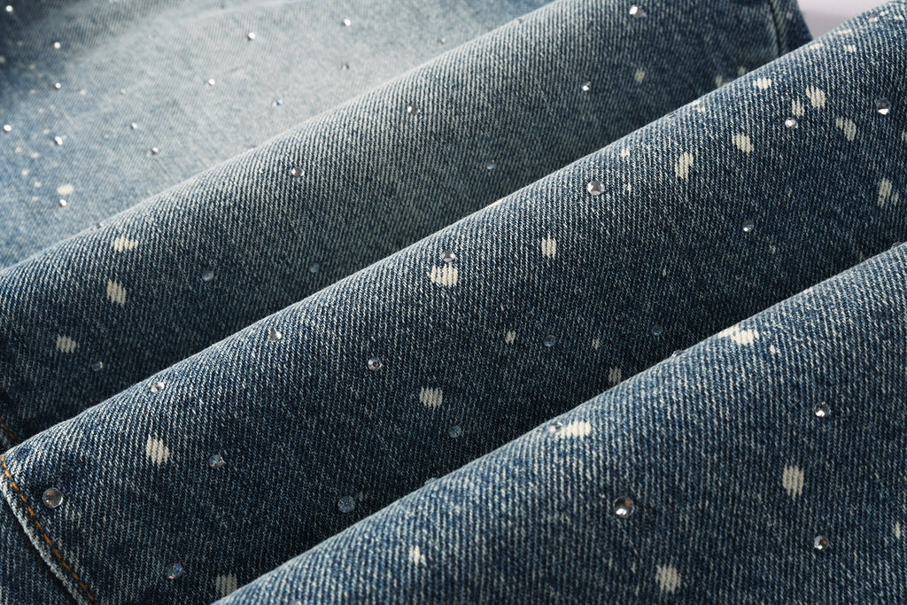 Purple Brand Crystal Diamond Jeans #9126